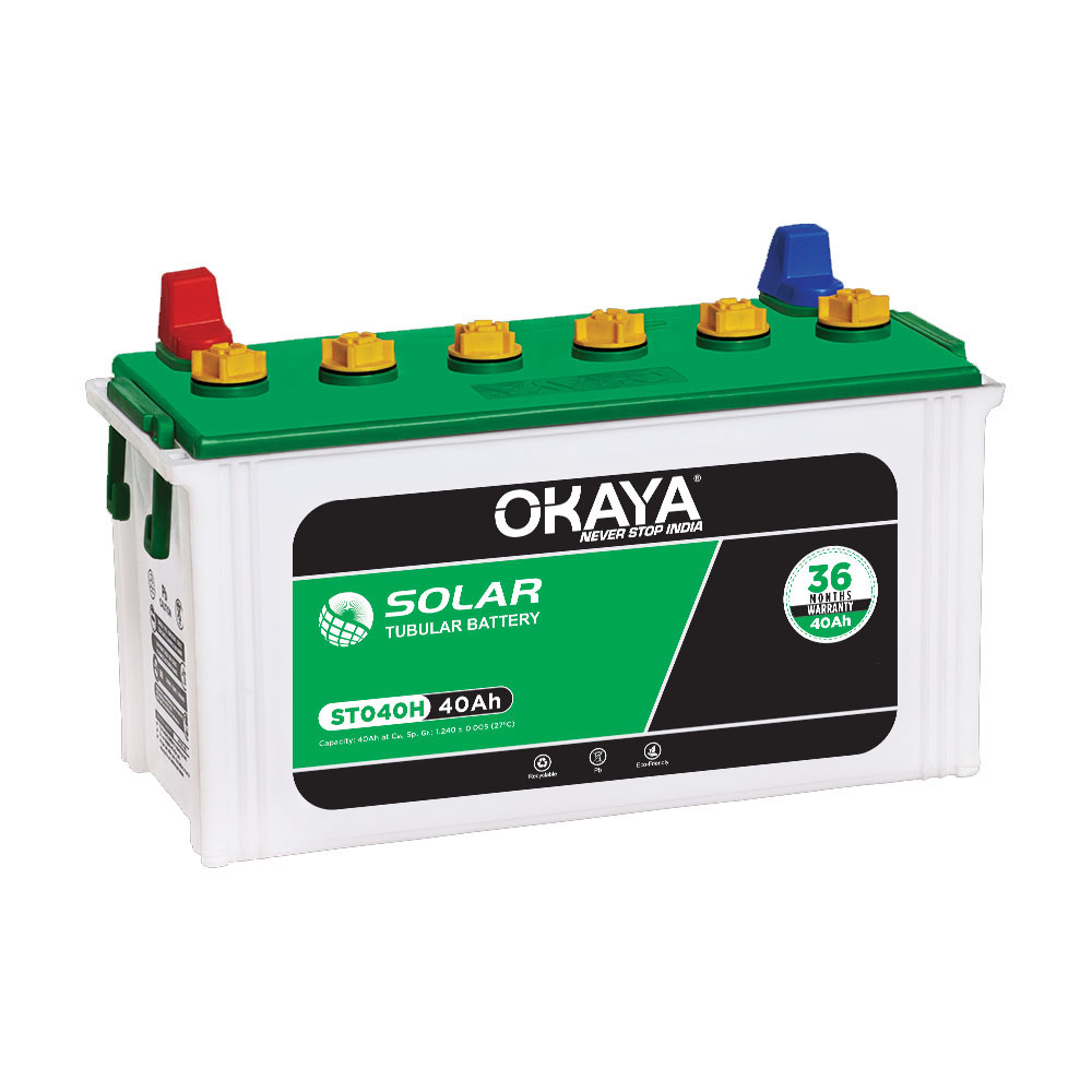 Okaya Solar Tubular Battery -ST 040S 12V/40Ah-480W/40AH